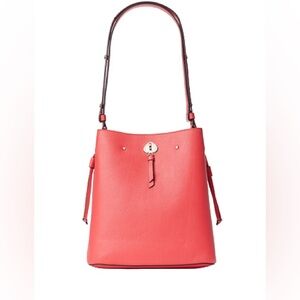 Kate Spade New York MARTI LARGE BUCKET BAG in RED EUC